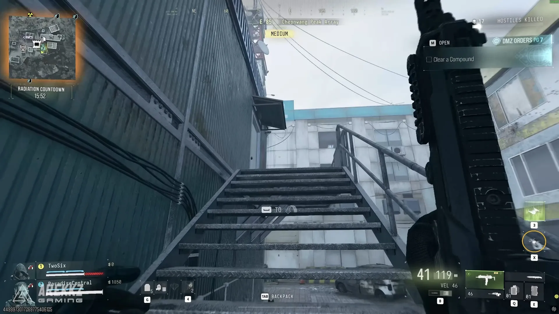 Call of Duty: Modern Warfare 4 side stairs at L-shaped building