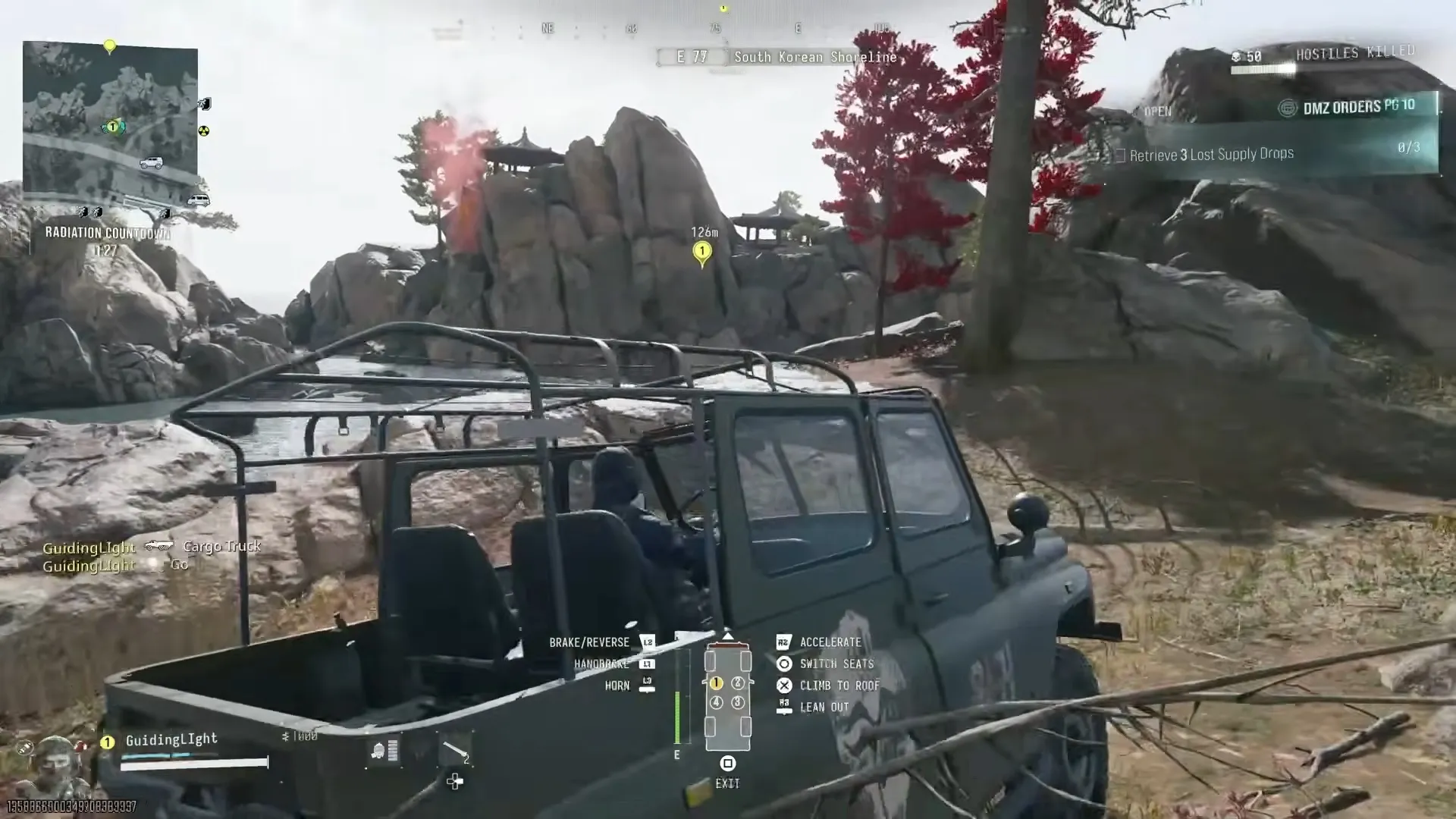 Call of Duty: Modern Warfare 4 red smoke on an island hillside