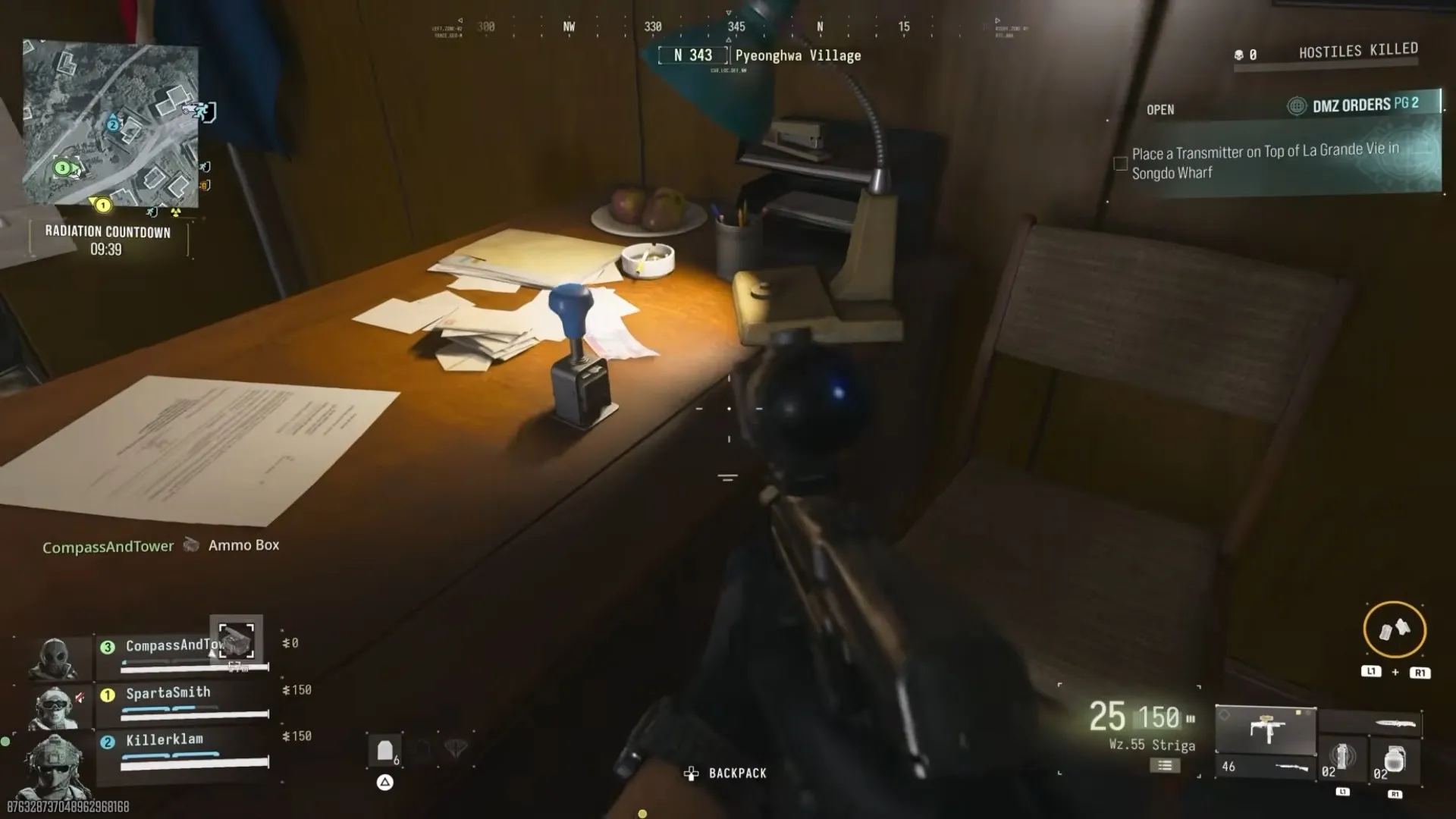 Police station office desk