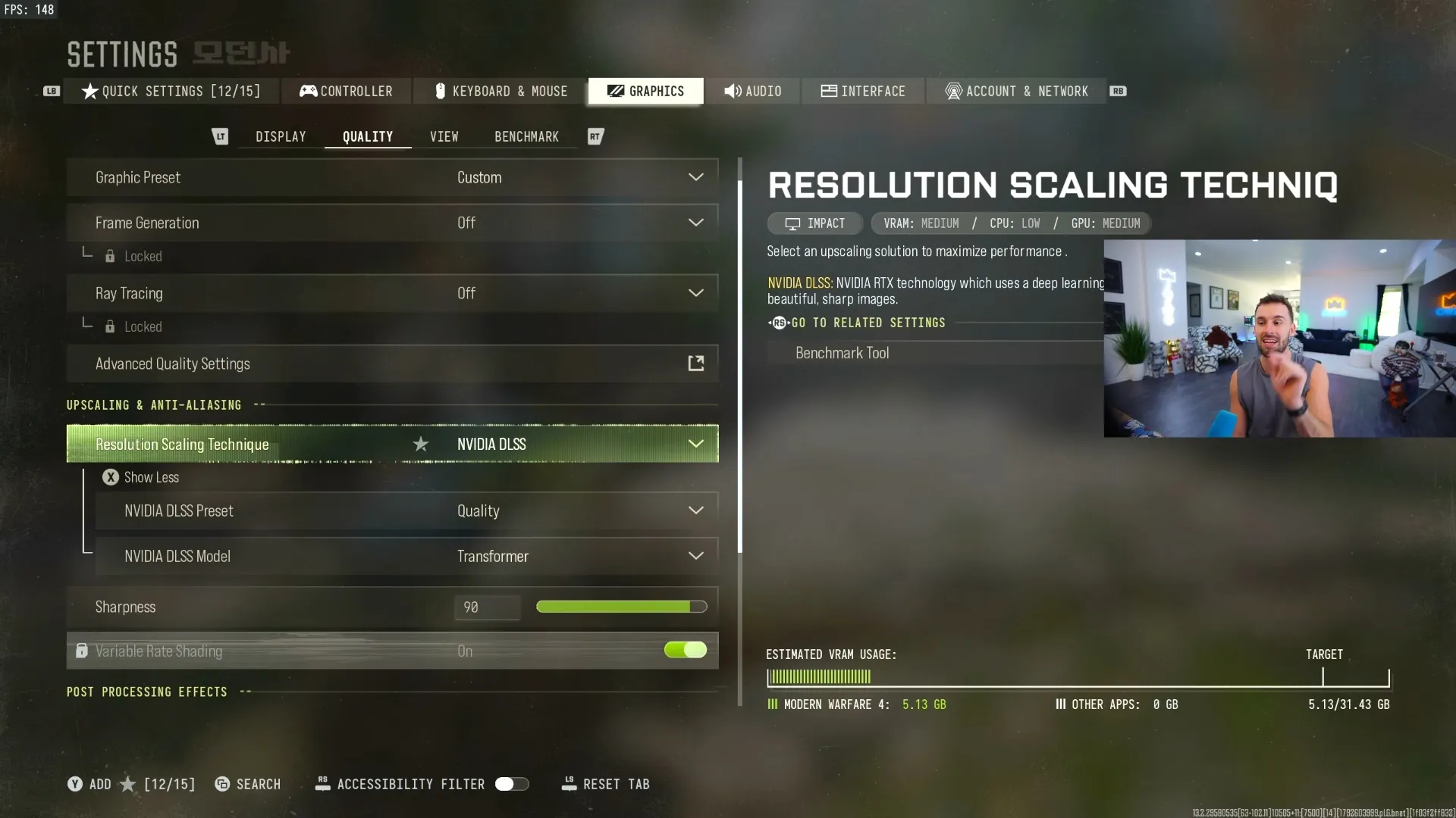 Call of Duty: Modern Warfare 4 DLSS scaling options