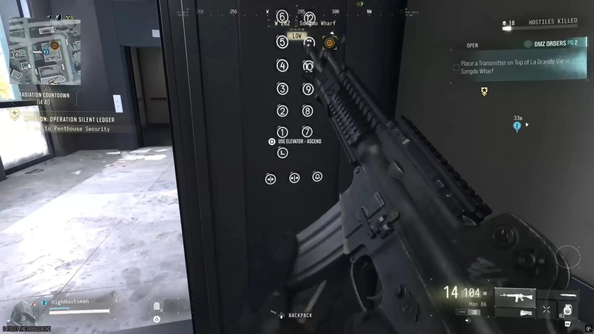 La Grande Vie elevator panel
