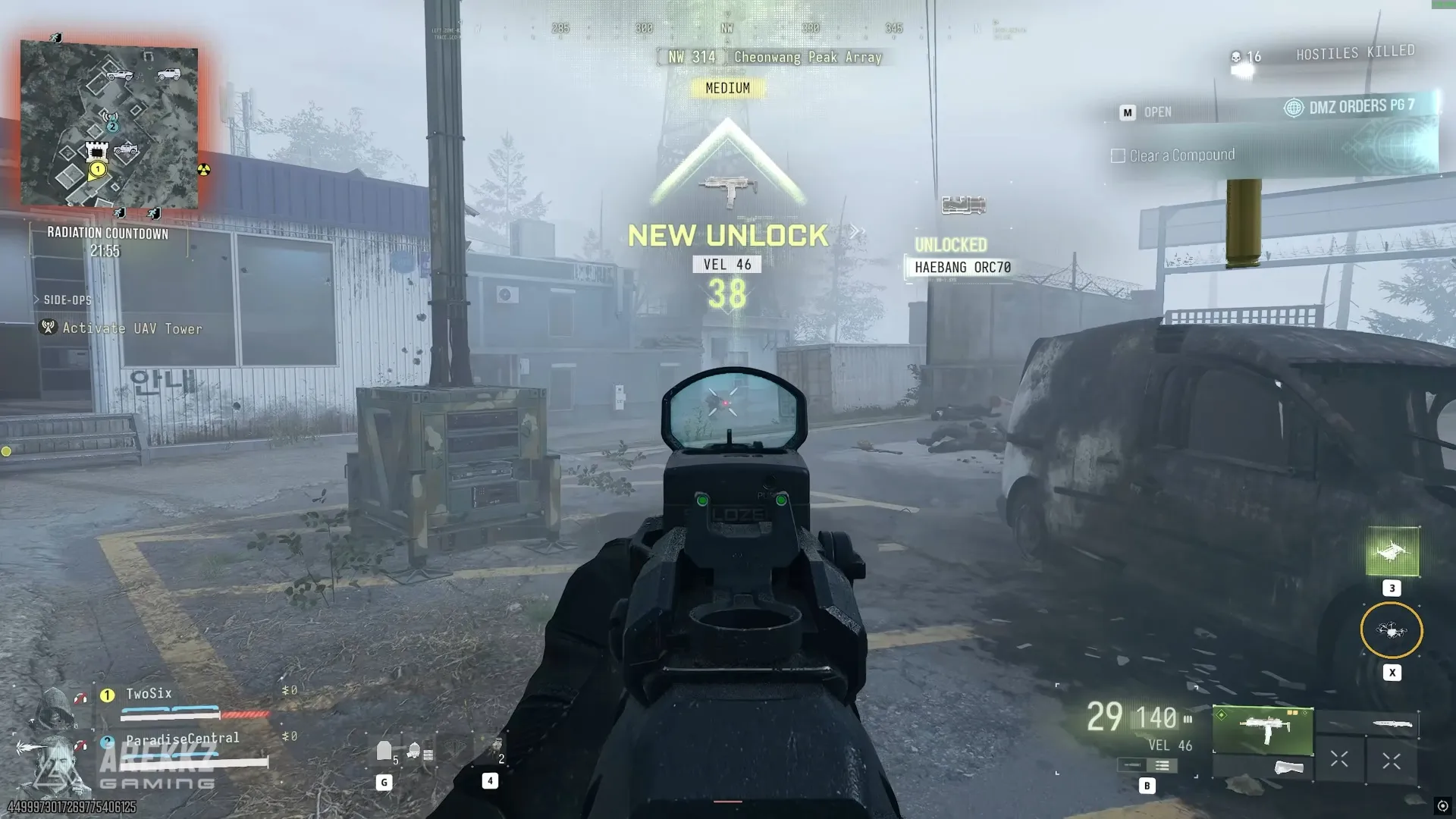 Call of Duty: Modern Warfare 4 map with blue building indicated